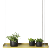 Rechthoekig gouden plantenplateau L