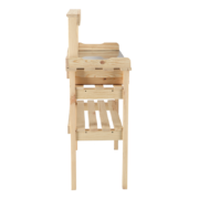 Potting table with rack natural