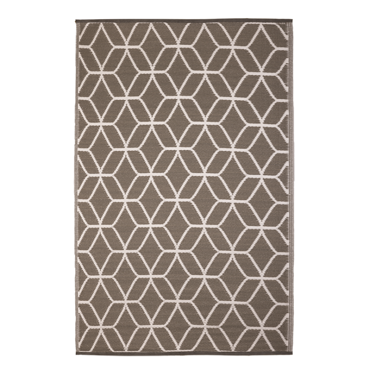 Beige white graphic garden carpet