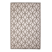 Beige white graphic garden carpet