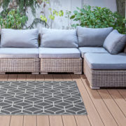 Beige white graphic garden carpet