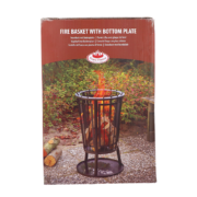 Fire basket with bottom plate k/d