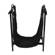 Porte bûches noir avec support