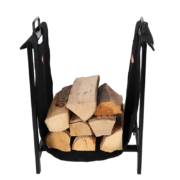 Porte bûches noir avec support