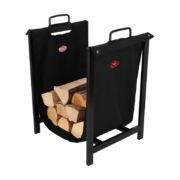 Porte bûches noir avec support