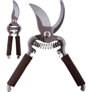 Pruner with leather handle