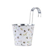 Pot à fleurs avec motif abeille et crochet