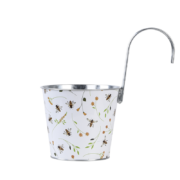 Pot à fleurs avec motif abeille et crochet