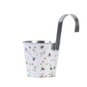 Pot à fleurs avec motif abeille et crochet