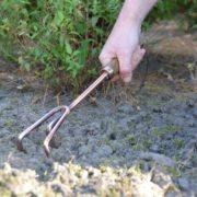 Copper plated rake fork