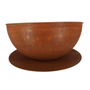 Fire bowl sloping on disc rust
