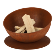 Fire bowl sloping on disc rust