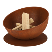 Fire bowl sloping on disc rust