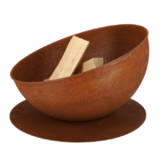 Fire bowl sloping on disc rust