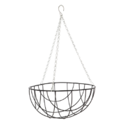 Zwart metalen hanging basket M
