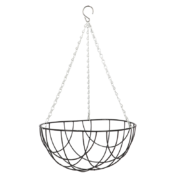 Zwart metalen hanging basket M