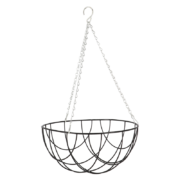 Zwart metalen hanging basket M