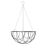 Zwart metalen hanging basket M