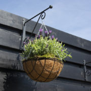 Zwart metalen hanging basket M