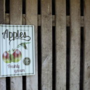 Ad sign corrugated fruit ass.
