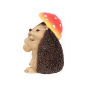 Fly agaric with hedgehog
