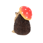 Fly agaric with hedgehog