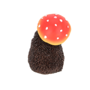 Fly agaric with hedgehog