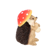 Fly agaric with hedgehog