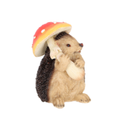 Fly agaric with hedgehog