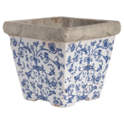 Aged ceramic bloempot set van 3