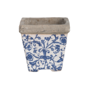 Aged ceramic bloempot set van 3