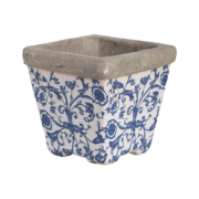 Aged ceramic bloempot set van 3