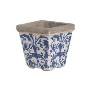 Aged ceramic bloempot set van 3