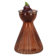 Bulb vase ribbed hyacinth