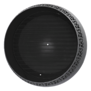 Fire ball laser cut black speckles