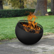 Fire ball laser cut black speckles