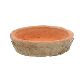 Aged Terracotta soucoupe ronde 9cm
