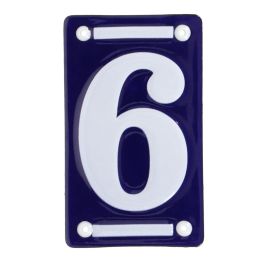 Numéro de maison émaillé 6