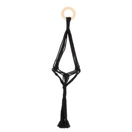 Macramé suspension plante noir S