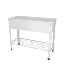 Carré potager métal blanc L