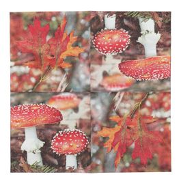 Paper napkins toadstool/leaves