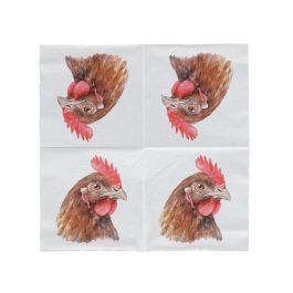 Papieren servetten kip 33x33cm