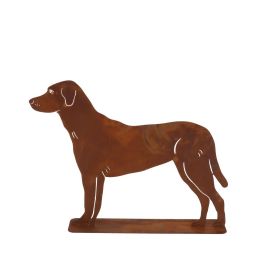 Roest tuinbeeld staande hond