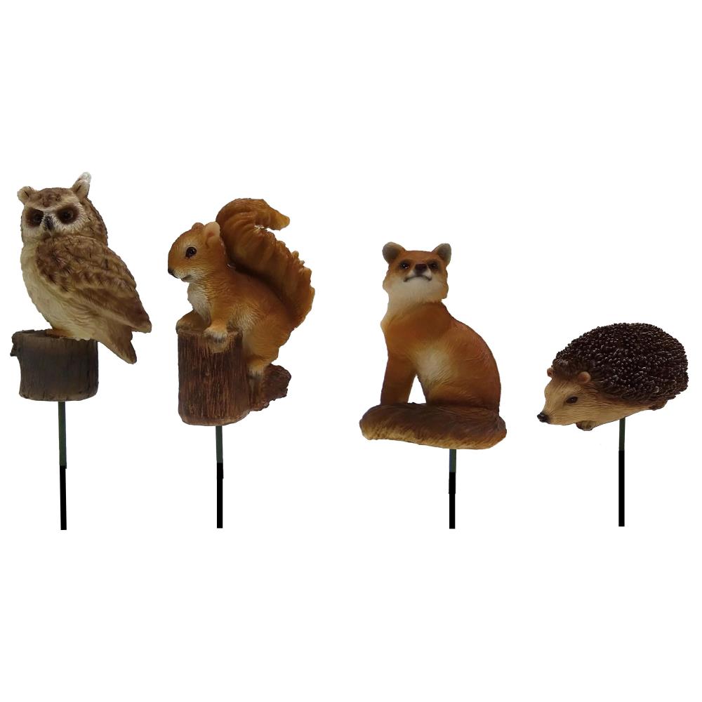 Assortiment van 4 bosdieren op steker