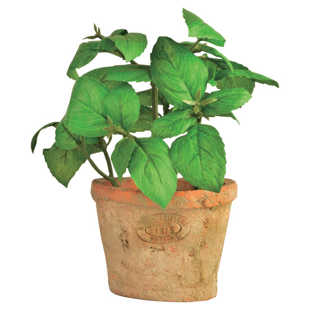 Kunstplant basilicum in AT pot S