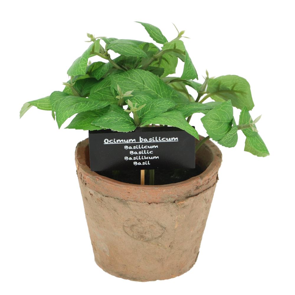 Kunstplant basilicum in AT pot L
