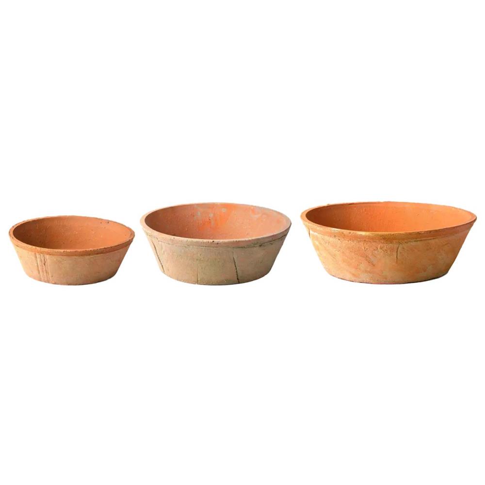 Set van 3 Aged Terracotta schalen
