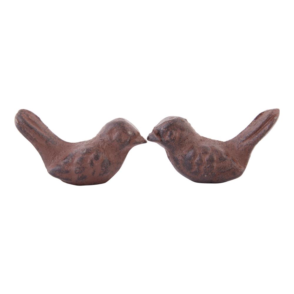 Set van 2 vogels ''Thank you'' roest in giftbox