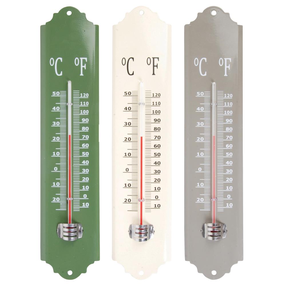 Assortiment van 3 metalen thermometers