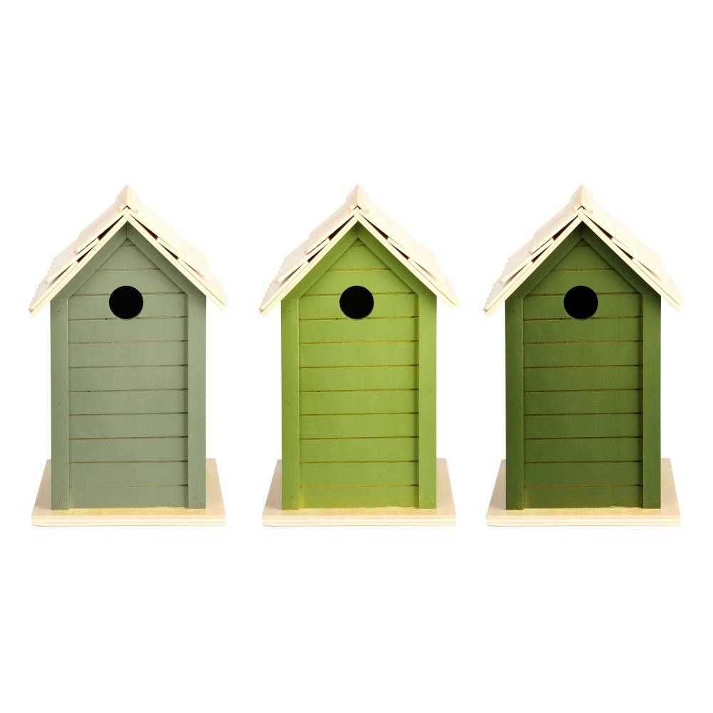 Assortiment van 3 groentinten nestkasten